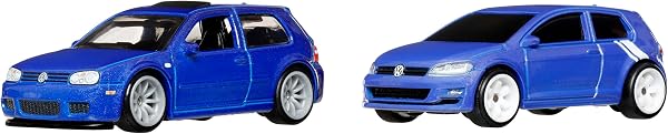 Hot Wheels Premium Car Culture 2er-Pack Fahrzeuge im Maßstab 1:64, Einzigartige Zusammenstellungen, Real-Riders-Reifen, Metall-/Metall-Karosserie, Spielzeug für Sammler, JHW49 - 5