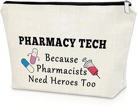 Sazuwu Pharmacist Graduation Makeup Bag Nurse & Medical School Student Gift Cosmetic Travel Pouch Pharmacy Tech Gifts for Women