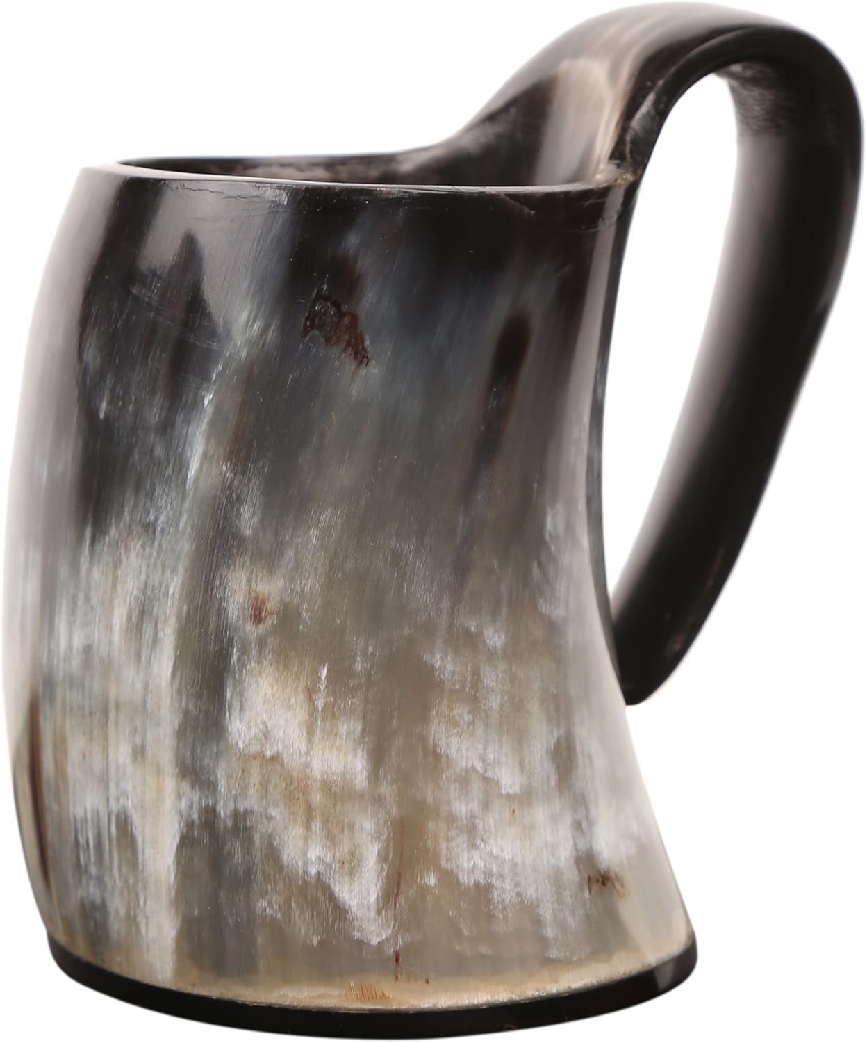 Handicrafts Home Viking Drinking Horn Mug Set of 5, Real Natural Ox Horn Beer Mug with Handle - Image 3