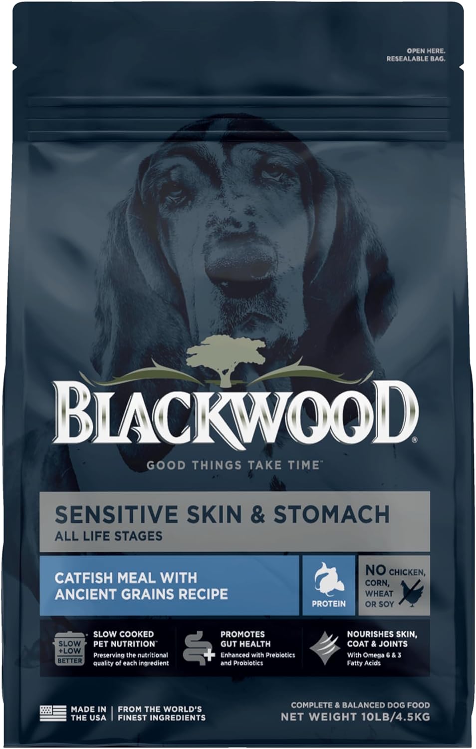 Blackwood Sensitive Skin & Stomach Dry Dog Food with Catfish Meal & Ancient Grains