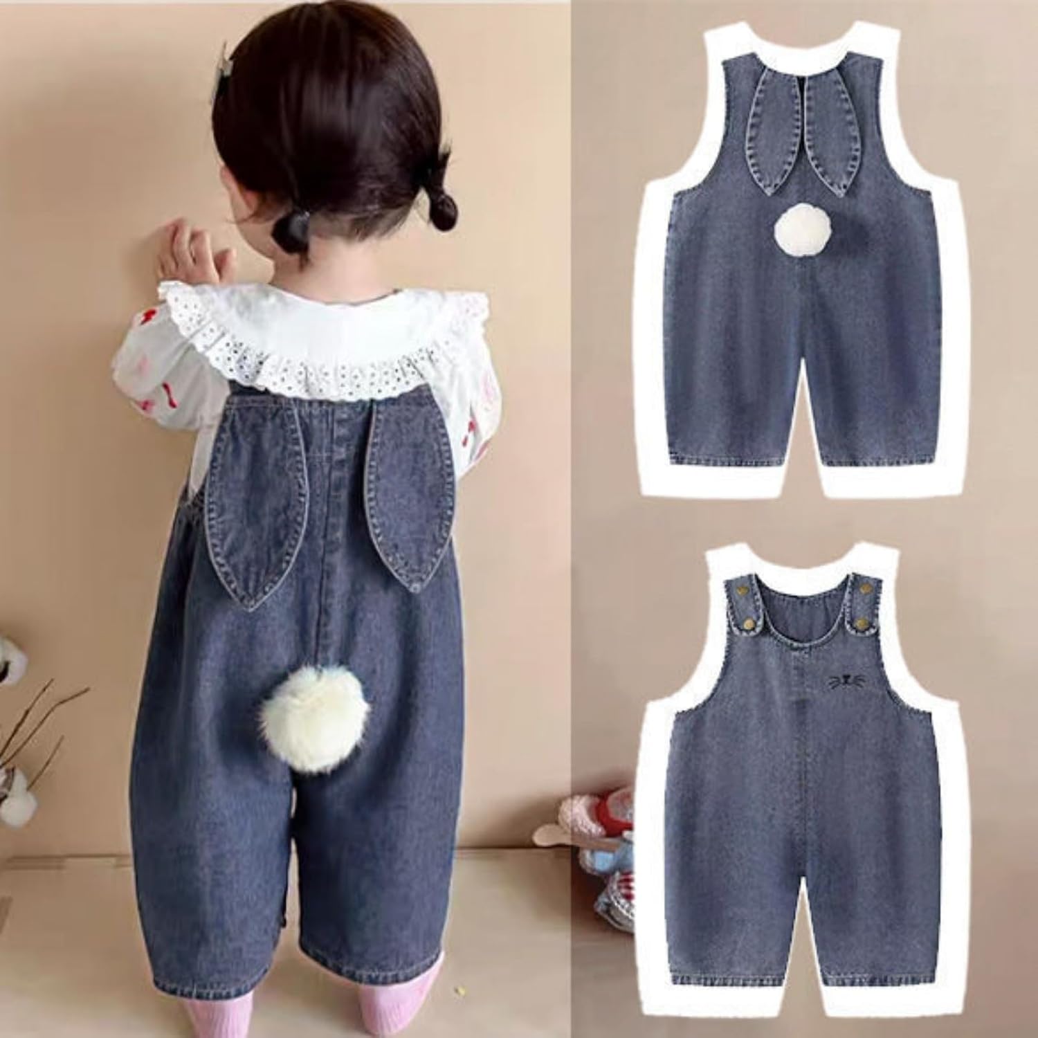 Girl's Bow Jeans Baggy Wide Leg Straight Leg High Waist Jeans Pants Joggers Stretchy Bootcut Yoga Pants