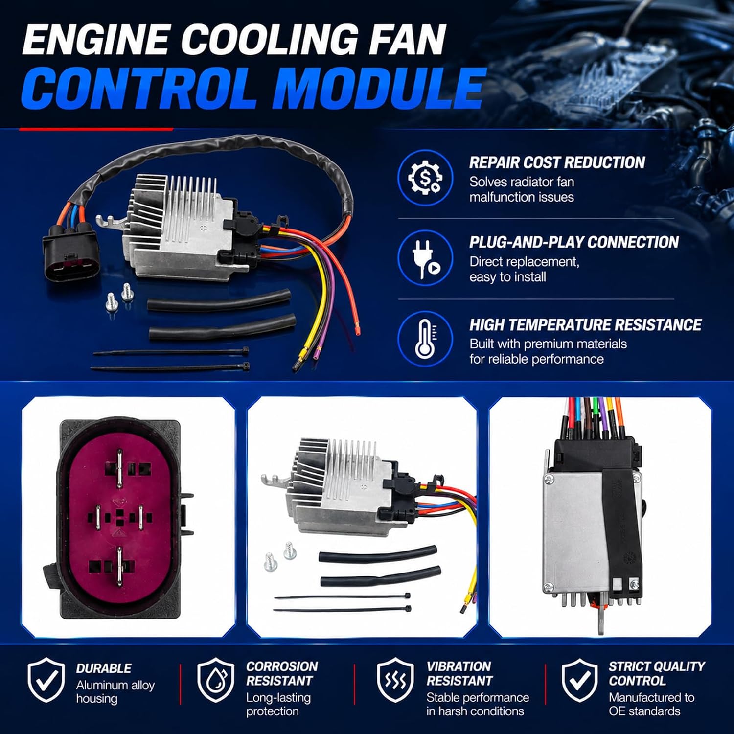 Engine Cooling Fan Control Module for Audi A4/Quattro 8E0959501AG 902-436