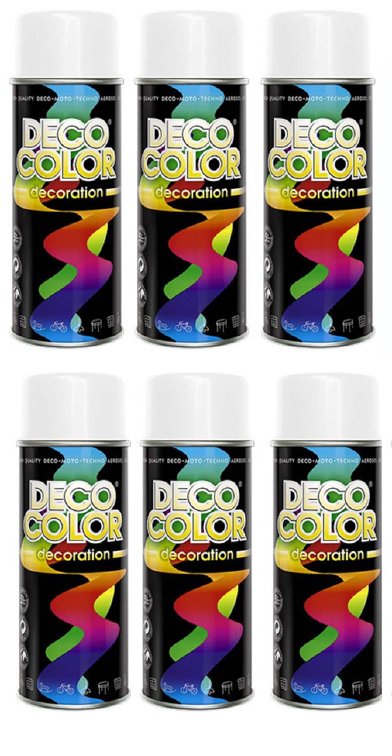 Deco Color Lackspray Glänzend Orange RAL 2004 – 12er Sparpack Mit Je 400 Ml, Für Metall, Holz & Mehr