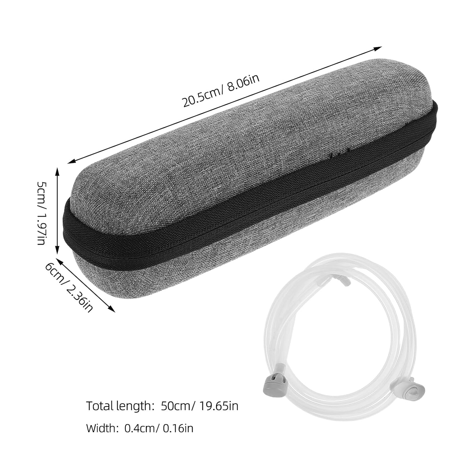 STAHAD Portable Water Flosser Replacement Self-priming Hose with Hard Shell Storage Case, Cordless Dental Flosser Organizer Compatible for Travel and Oral Care