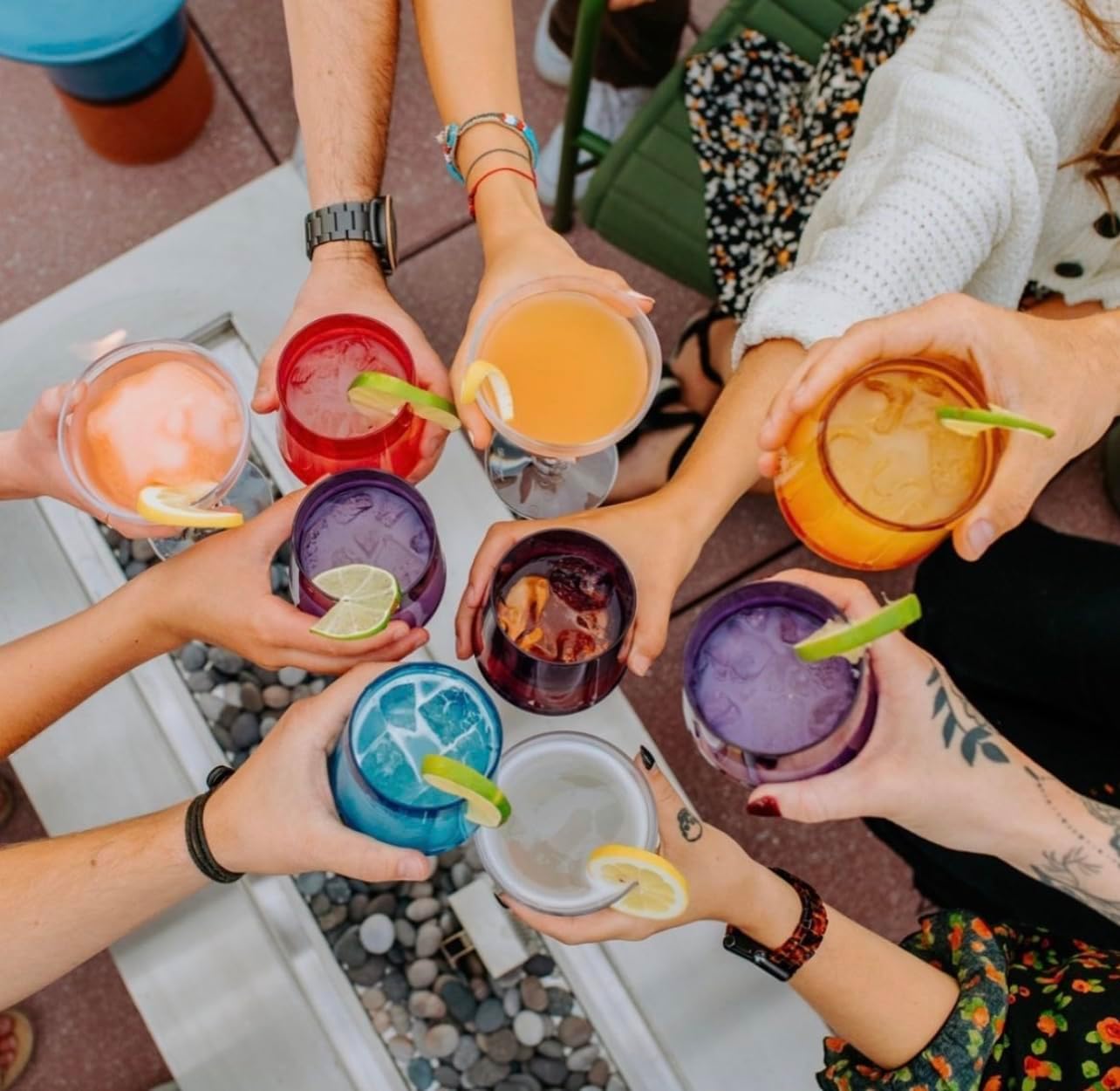 Drinique Unbreakable Stemless Wine Glasses - Set of 4 - Made in USA 12 oz Tritan Unbreakable Plastic Wine Glasses, Reusable for Indoor or Outdoor Use, BPA Free & Shatterproof, Black - Image 2