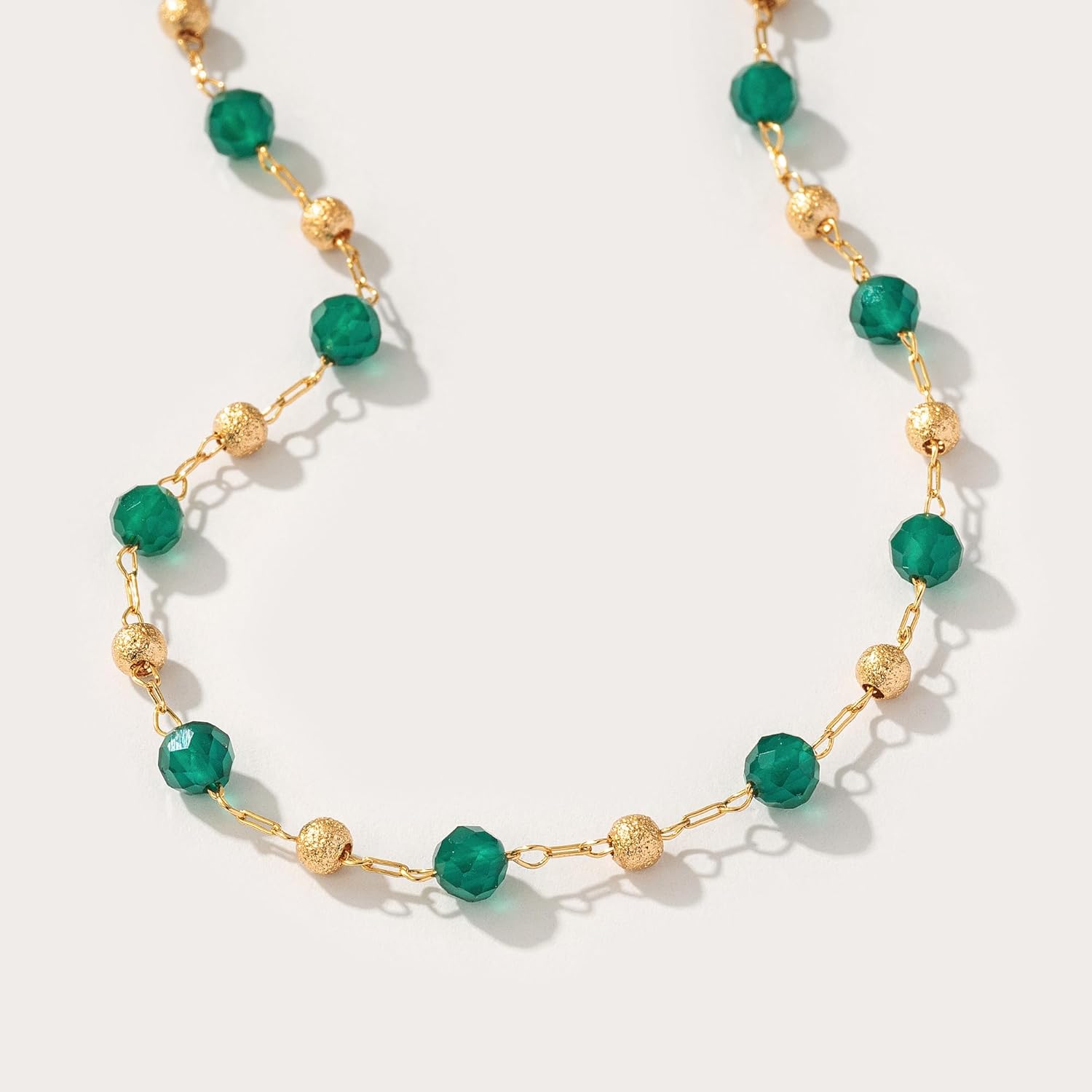 Fettero Dainty Beads Choker Neckces for Women - 14K Gold Plated Beaded Necklace Summer Beach Choker Boho Gold Necklace for Women Jewelry - Image 4