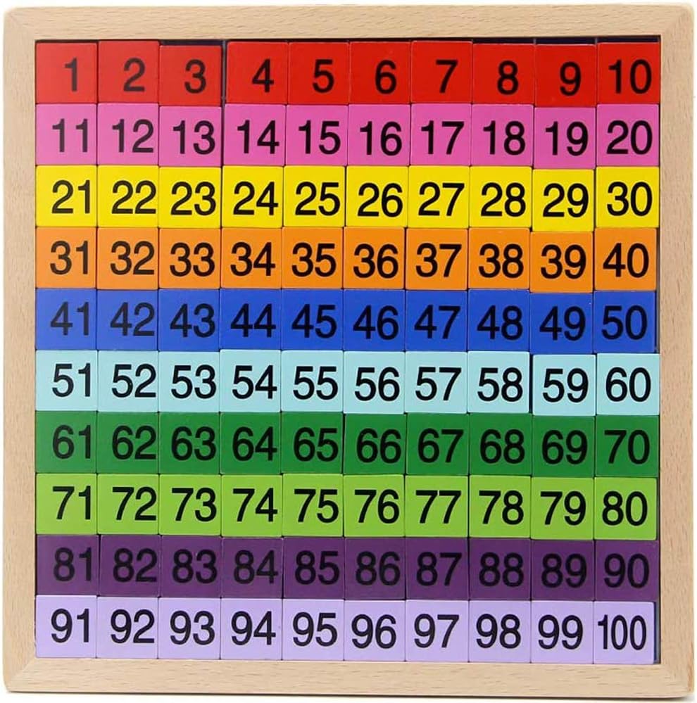Wooden Toys Hundred Board Montessori Math 1-100 Number Board Educational Game for Kids (Number Board)2