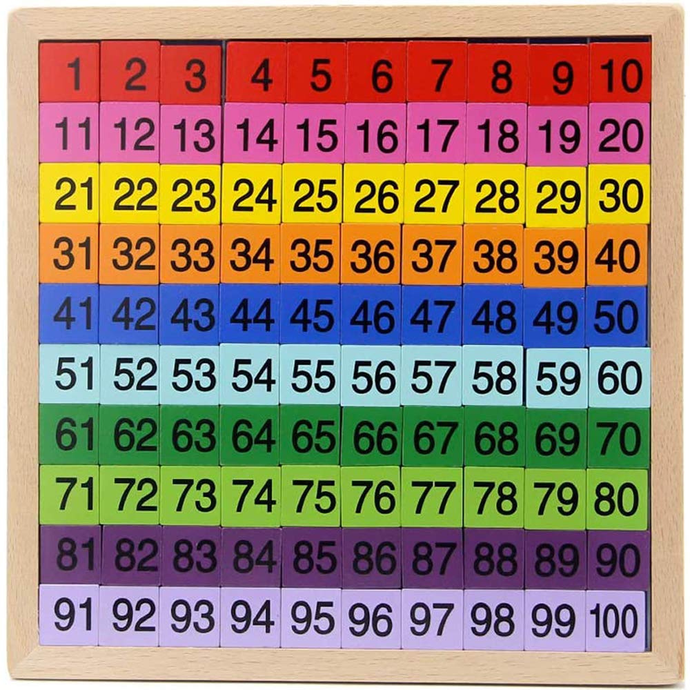 Wooden Toys Hundred Board Montessori Math 1-100 Number Board Educational Game for Kids (Number Board)2