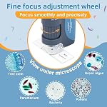 LAKWAR 60x-120x Mini Pocket Microscope for Kids Adults, Portable Handheld Microscope with Microscope Slides, Miniscope Portable Microscope for Kids Students School Science Education