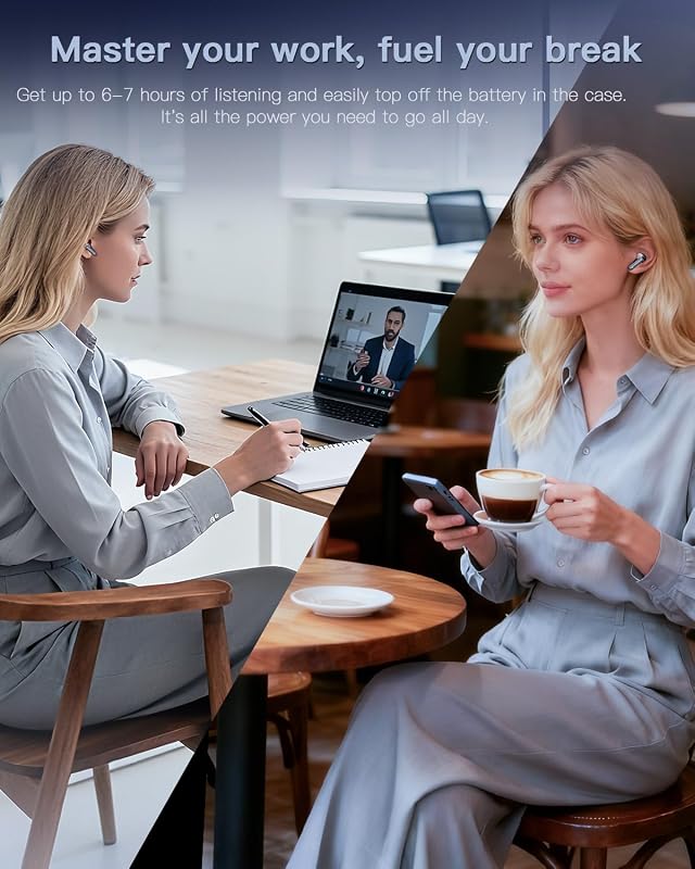 Translation Earbuds Real Time, Translation Earbuds with 144 Languages & 90H Playtime, Immersive Hi-Fi Sound, Clear Mic, in-Ear Wireless Earbuds for Business, Travel & Meetings image 6