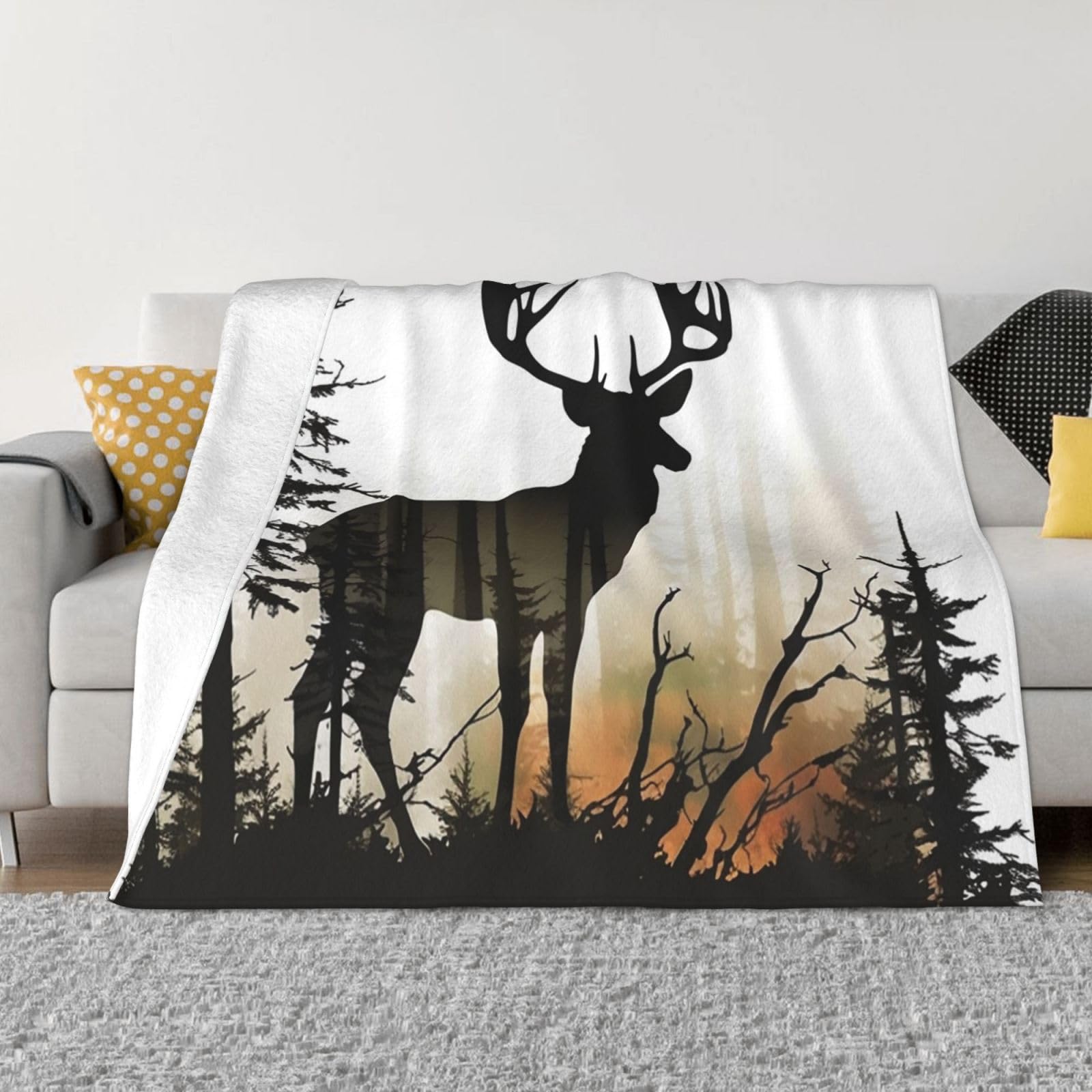 Couverture pour canapé légère contre le froid en flanelle de microfibre