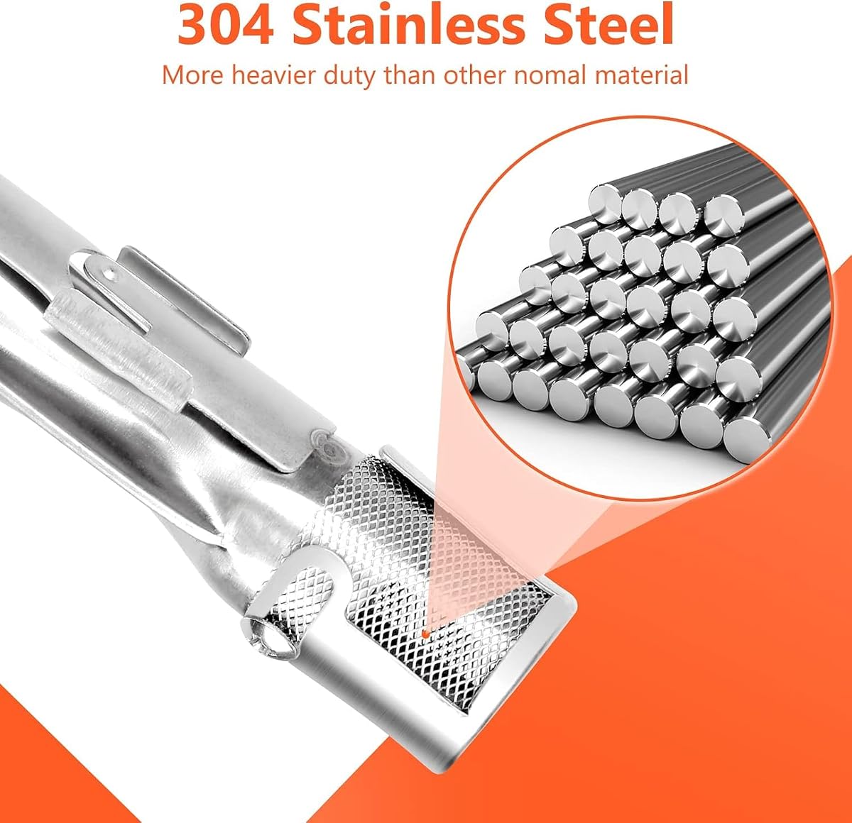 GFTIME 49,5 cm palnik do grilla Weber Genesis 300, E330 E320 E310 S310 S320 S330 grill gazowy z przyciskami przedniego palnika, stal nierdzewna 304 62752 palnik zastępuje Genesis E330, 4 sztuki