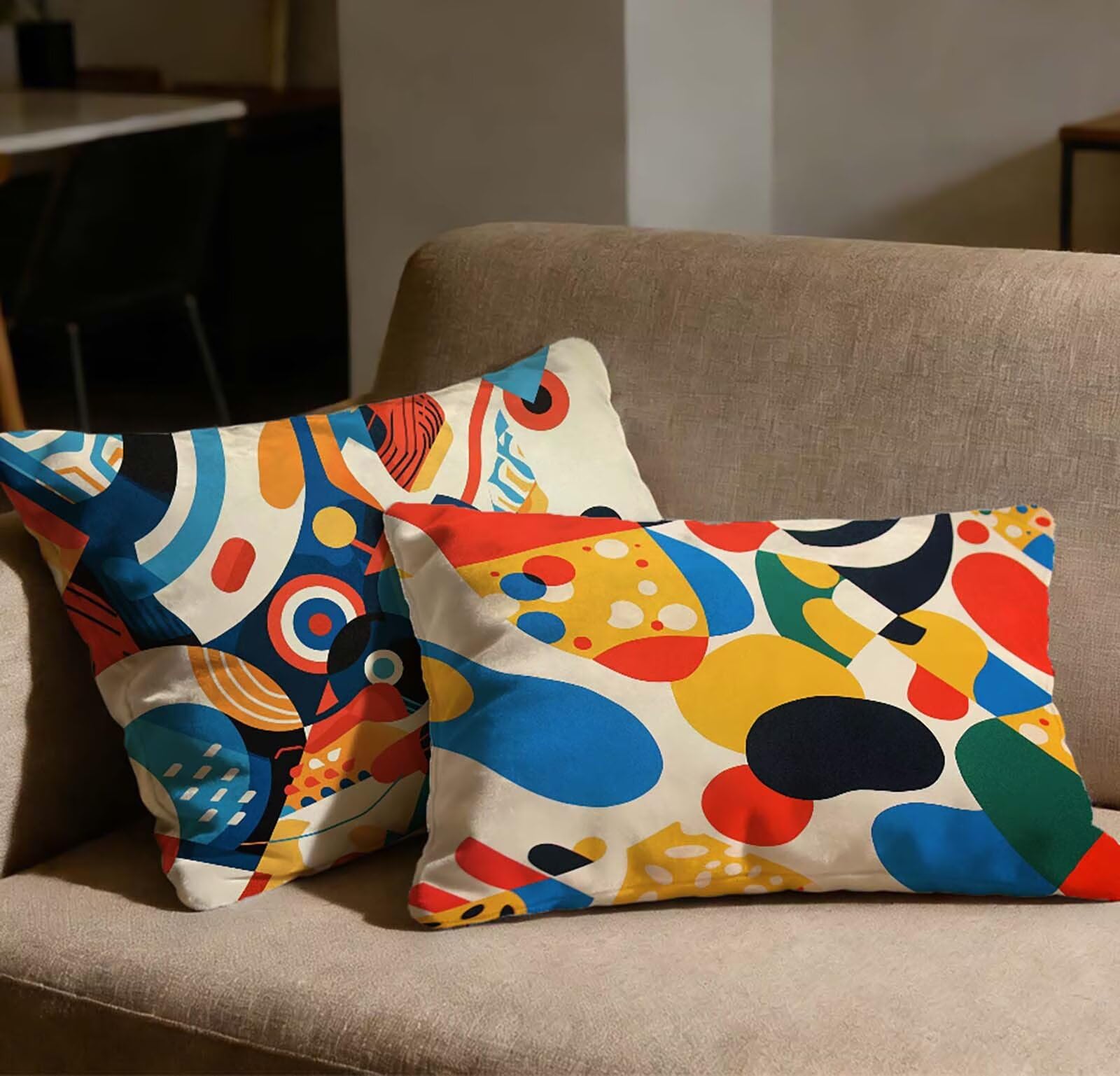 Taie oreiller 50x70 lot de 2 en velours doux rectangulaire avec fermeture eclair