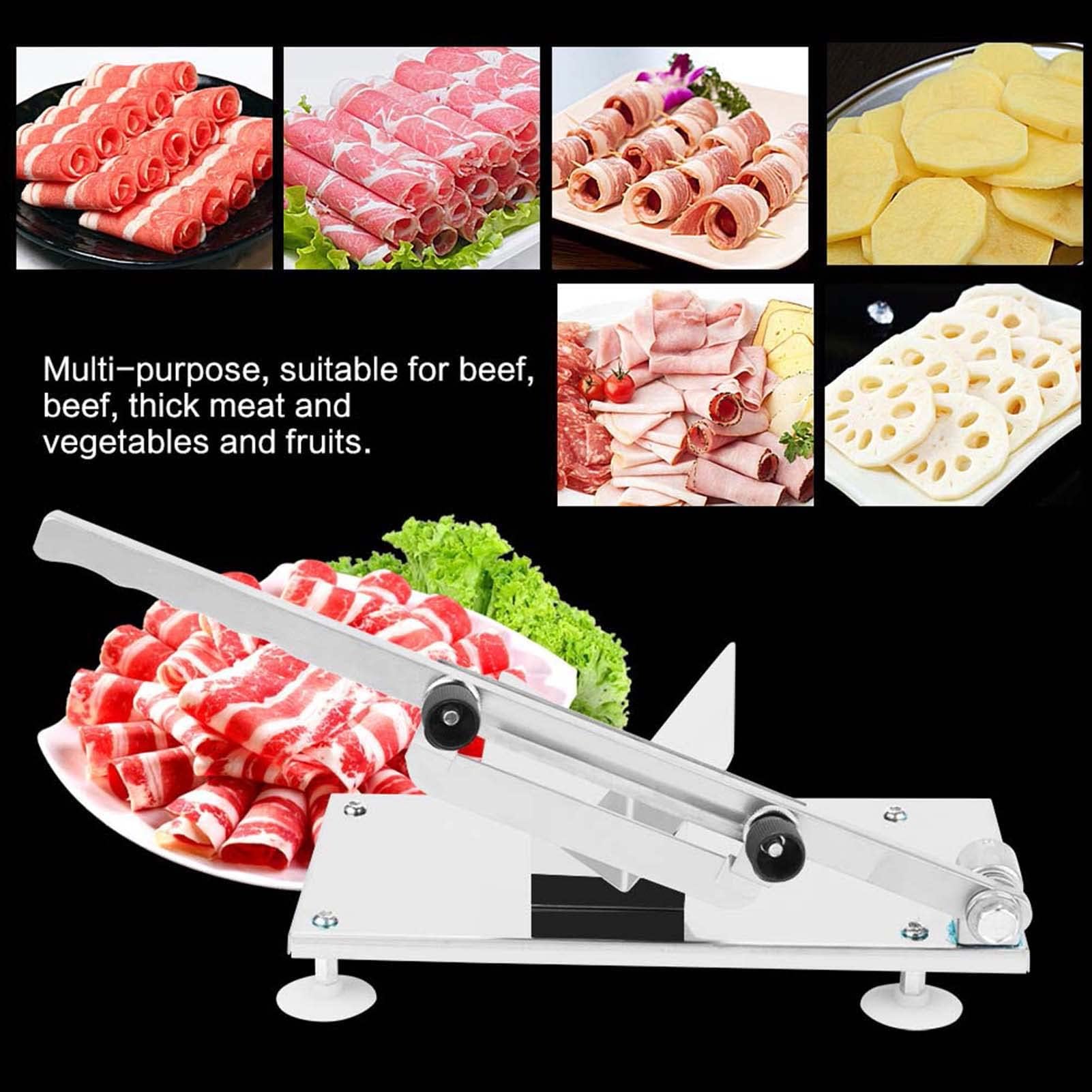Fleischschneider, Gefrorener Fleischhobel, Einstellbare 0,3-15mm Manueller Hammelfleisch Rindfleischschneider Schweinefleischschneider, Hammel Blatt Roll Cleavers Cutter