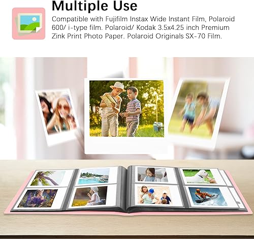 Miniatura 3 de Álbum de fotos de 160 bolsillos para cámara Fujifilm Instax Wide 300, para álbum de fotos Polaroid 600, álbumes para Polaroid Now+ Now OneStep2