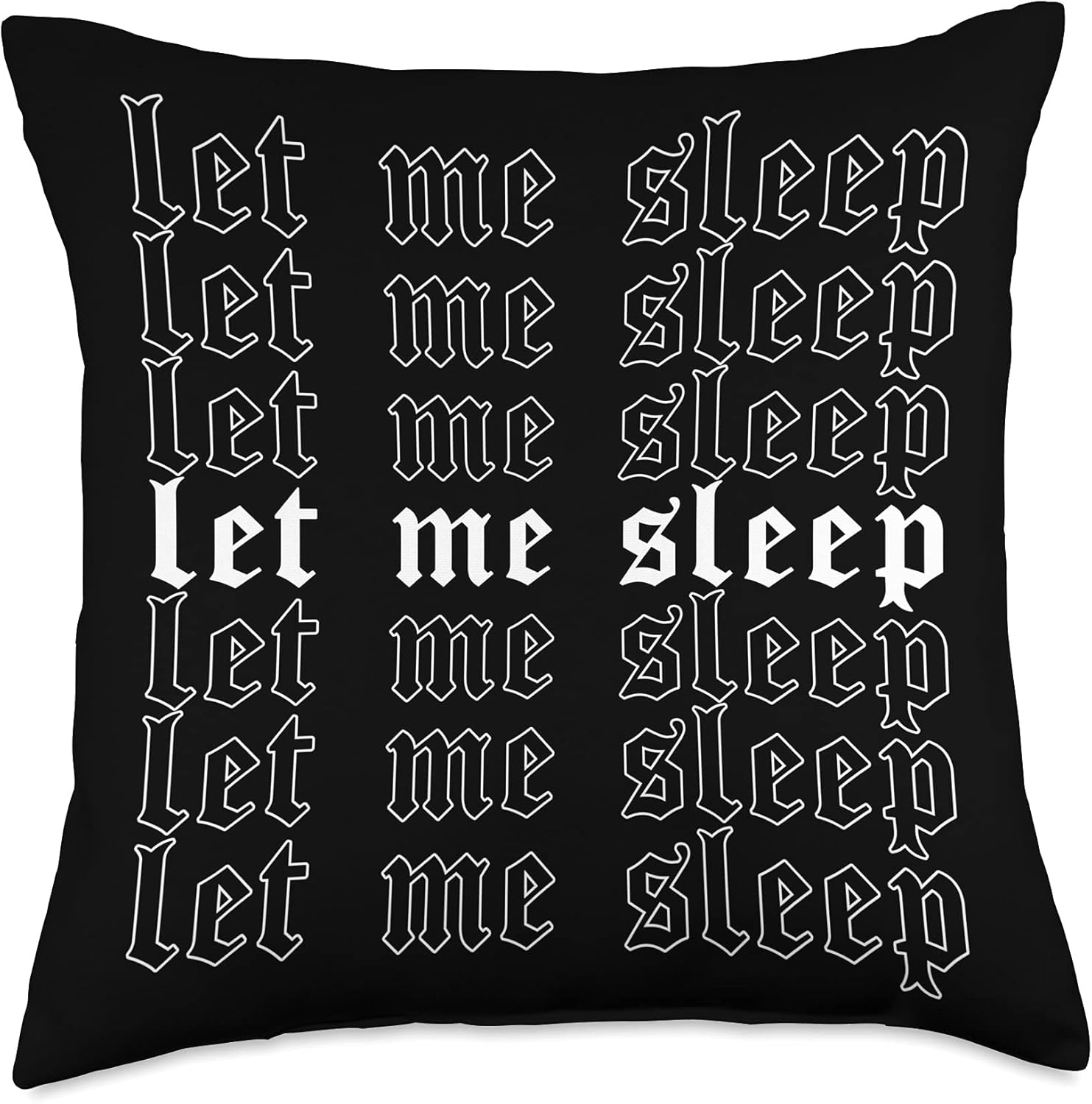 Let Me Sleep - Aesthetic Soft Grunge Goth Egirl Eboy Throw Pillow