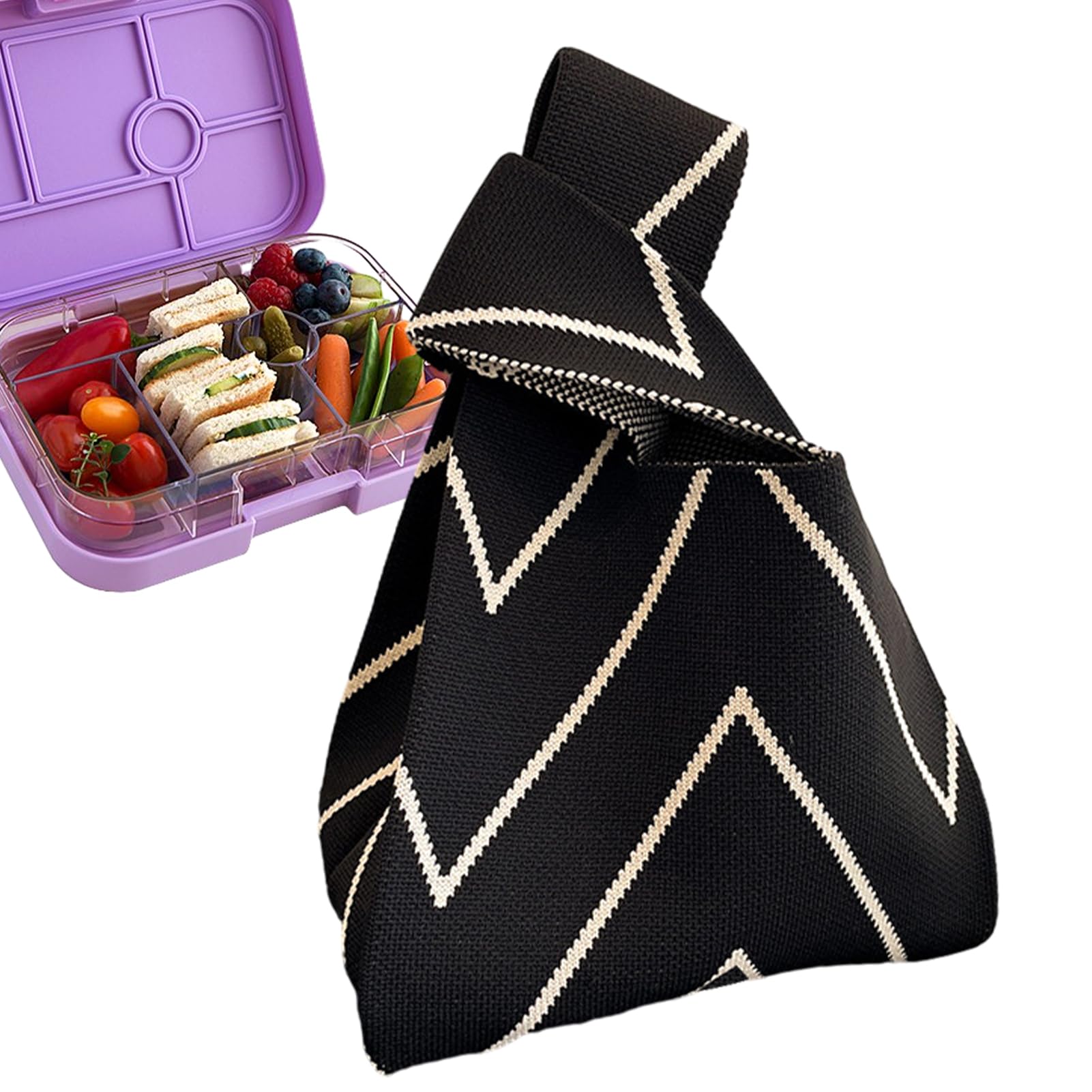 Firulab Borsa annodata - Borsa da Polso Portatile in Maglia | Pochette con Nodo sulla Manica, Borsa all'Uncinetto per Viaggi, Moglie, Ballo di fine Anno, Mamma, Matrimonio, Regalo di Natale