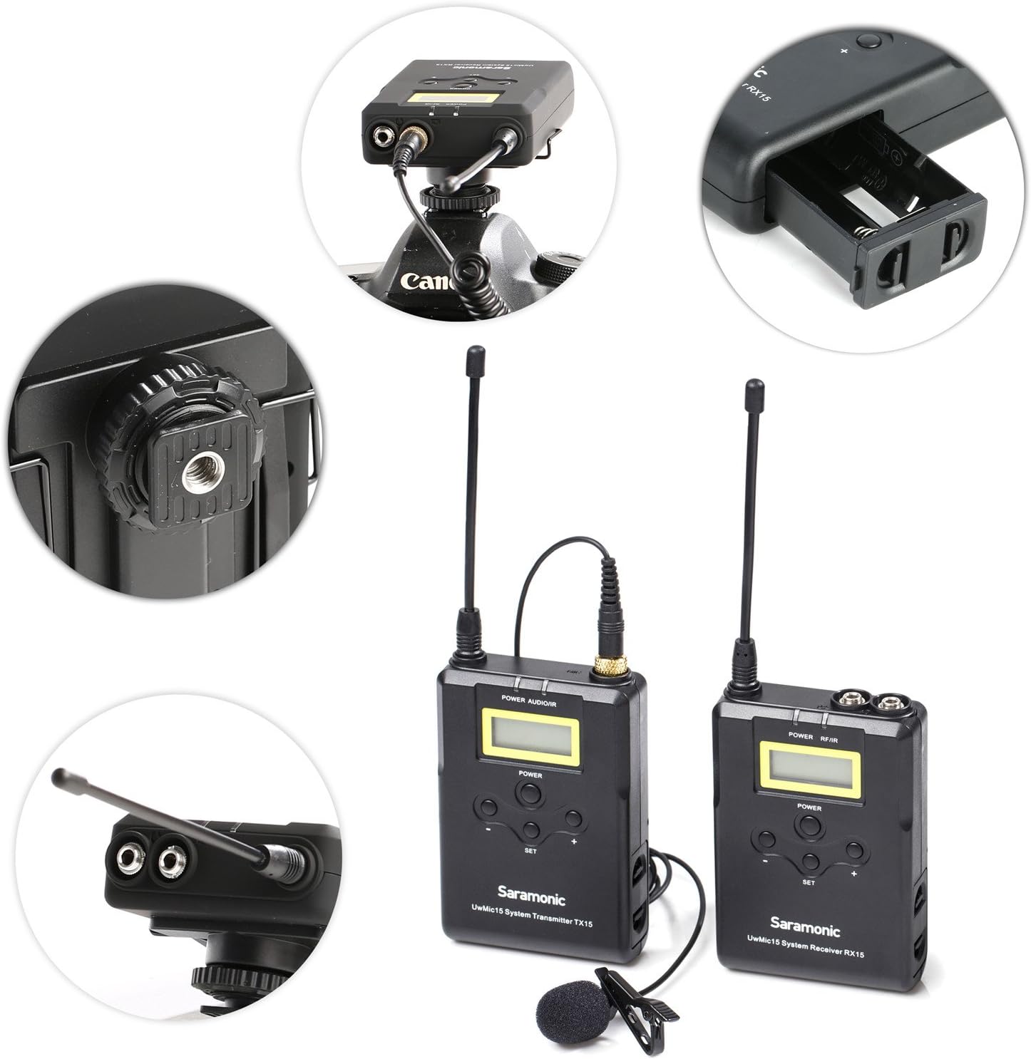 Black Friday - 60% OFF 16-Channel UHF Lavalier Microphone System, Saramonic UwMic15 Lapel Mic with TRS to Lightning Output Cable for iPhone 13 12 11, iPad, Nikon Canon DSLR Cameras for Youtube Vlogging Livestream Filmmaking Featured Product 16-Channel UHF Lavalier Microphone System, Saramonic UwMic15 Lapel Mic with TRS to Lightning Output Cable for iPhone 13 12 11, iPad, Nikon Canon DSLR Cameras for Youtube Vlogging Livestream Filmmaking
