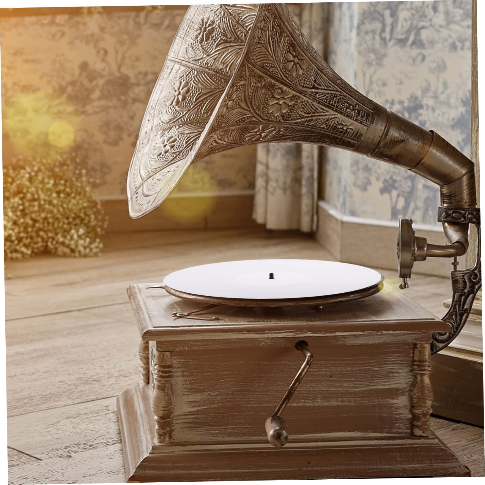Tappetino per Dischi in Acrilico 3mm 12 Pollici Bianco | Giradischi e Record Player, Cuscinetto Protettivo per Vinile, Accessorio Singolo