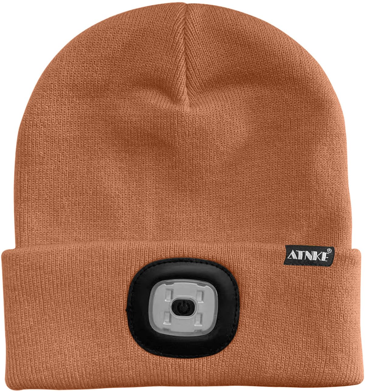 ATNKE LED Cappello Illuminato Berretto,USB Ricaricabile Cappello da Corsa 4 LED Impermeabile Luce Invernale Calda Lampada Frontale Regali per Uomo e Donna