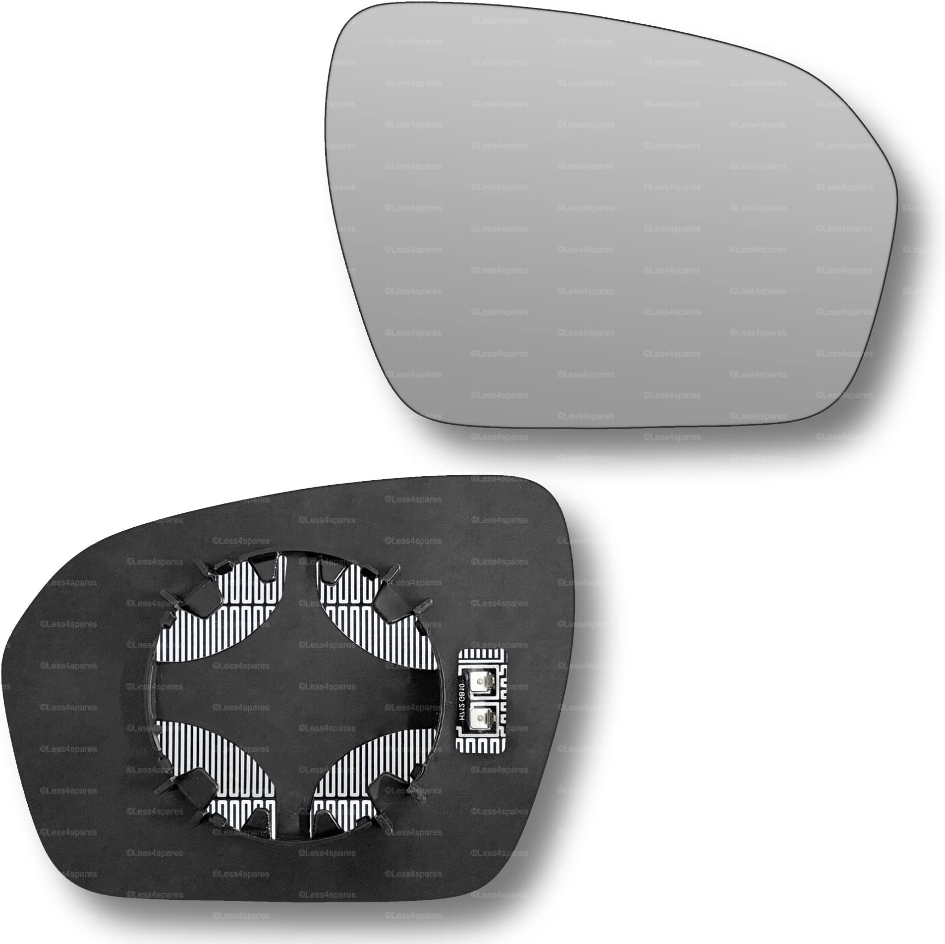 Replacement Wing Mirror Glass Right Compatible with Land Rover Range Rover Evoque 2011-2013 CLIP-ON Driver Off side Heated Convex