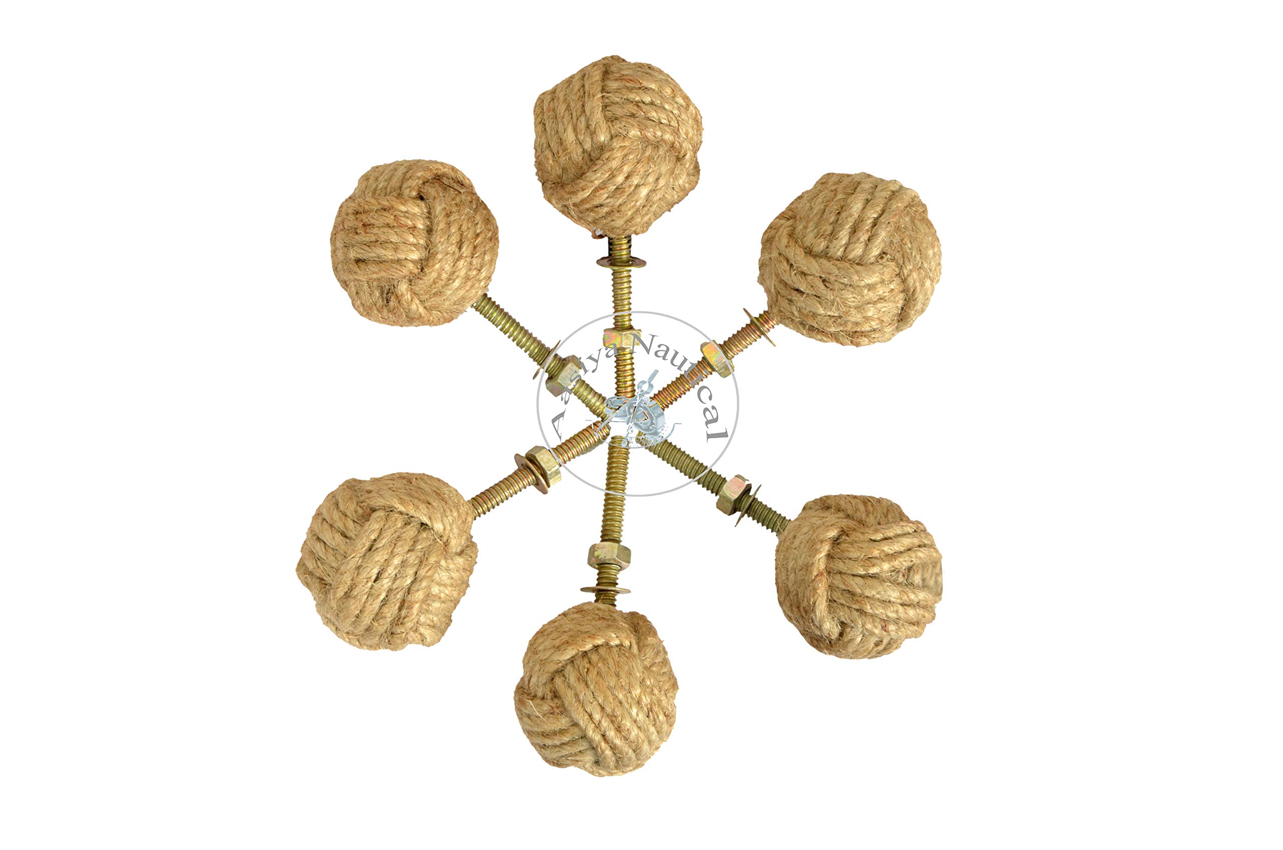 Aasiya Nautical Cabinet Knot Rope Knob/Jute Door Knobs Beach Seaside Home Decor Gift Item (6)