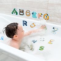 OFFCUP 36 darabos fürdőjáték szett betűkkel számokkal hálóval és horogokkal 6