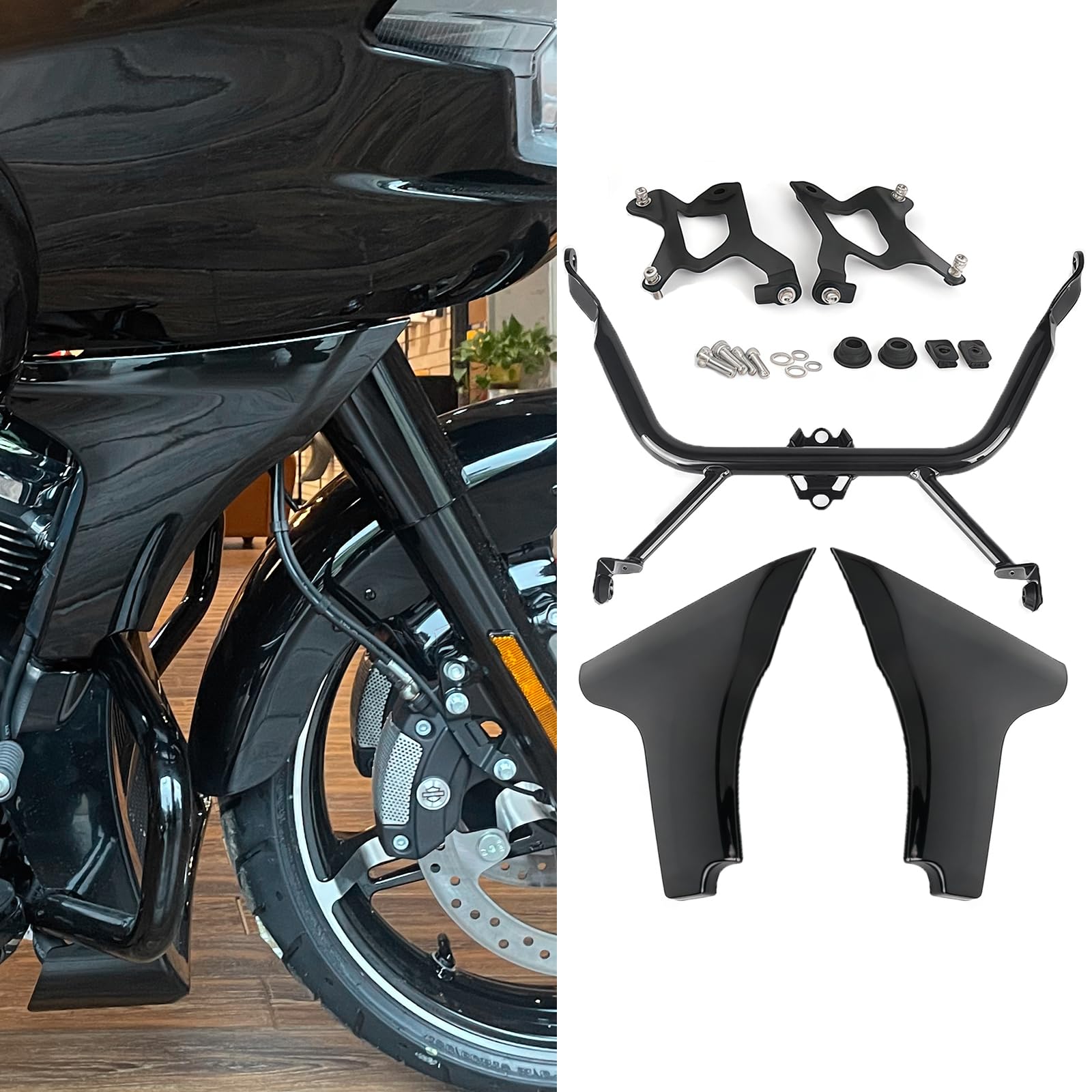 ハーレー 2024 FLTRX カウル インナーセット Amazon.com: FWXEOZ Side Fairing Panel with Bracket Kits for