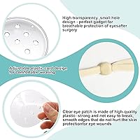 Vista 4 de 2 protectores de ojos transparentes para cirugía de cataratas, parche protector de ojos con ventilación dura con banda elástica extendida, protector