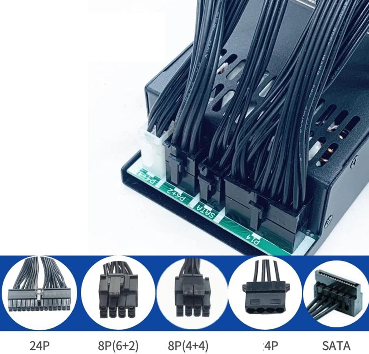 600 ワット 1U ITX PC 電源フルモジュラー 1U 電源サーバーポーズマシン 110V