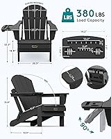 Vista 158 de SERWALL - Silla plegable Adirondack para patio, jardín, exterior, resistente a la intemperie, sillas para hoguera, color naranja