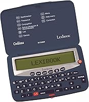 Lexibook Collins DC753EN Electronic Pocket Spellchecker - 725K Words, Thesaurus, Crossword Solver, Games, Blue/White