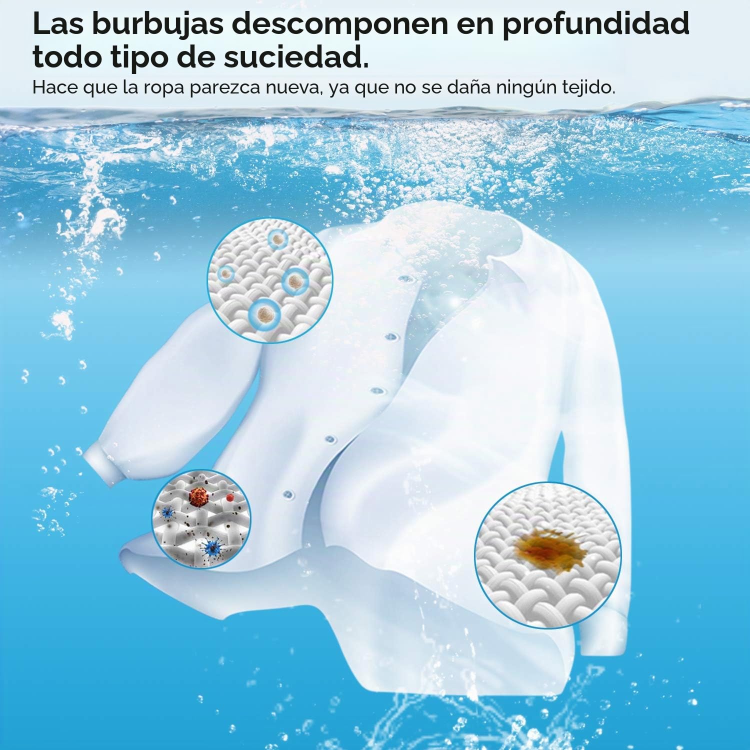 Limpiador ultrasónico portátil, BlumWay Mini limpiador por ultrasonidos en diseño de dos en uno, ideal para verduras y frutas, joyas, vasos, juguetes y ropa, etc.