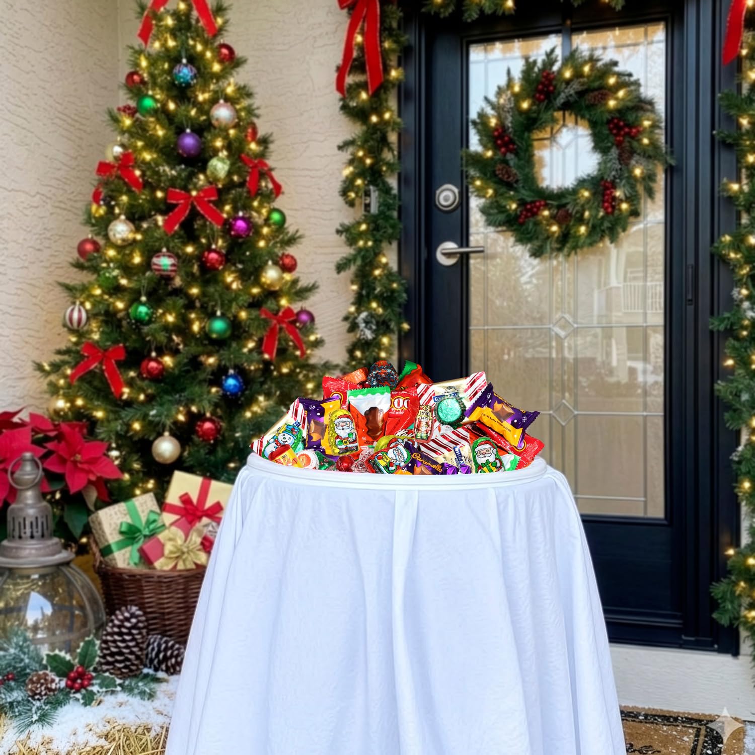 Bulk Christmas Candy Chocolate Variety Mix 4 LB - Individually Wrapped Assorted Holiday Themed Chocolates Assortment for Classroom Candies, Bowls, Parties, Stockings & Gift Bags