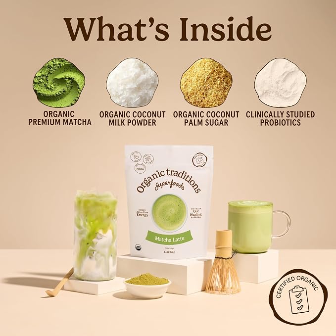 Polvo de Matcha Latte Orgánico 150 g miniatura 4