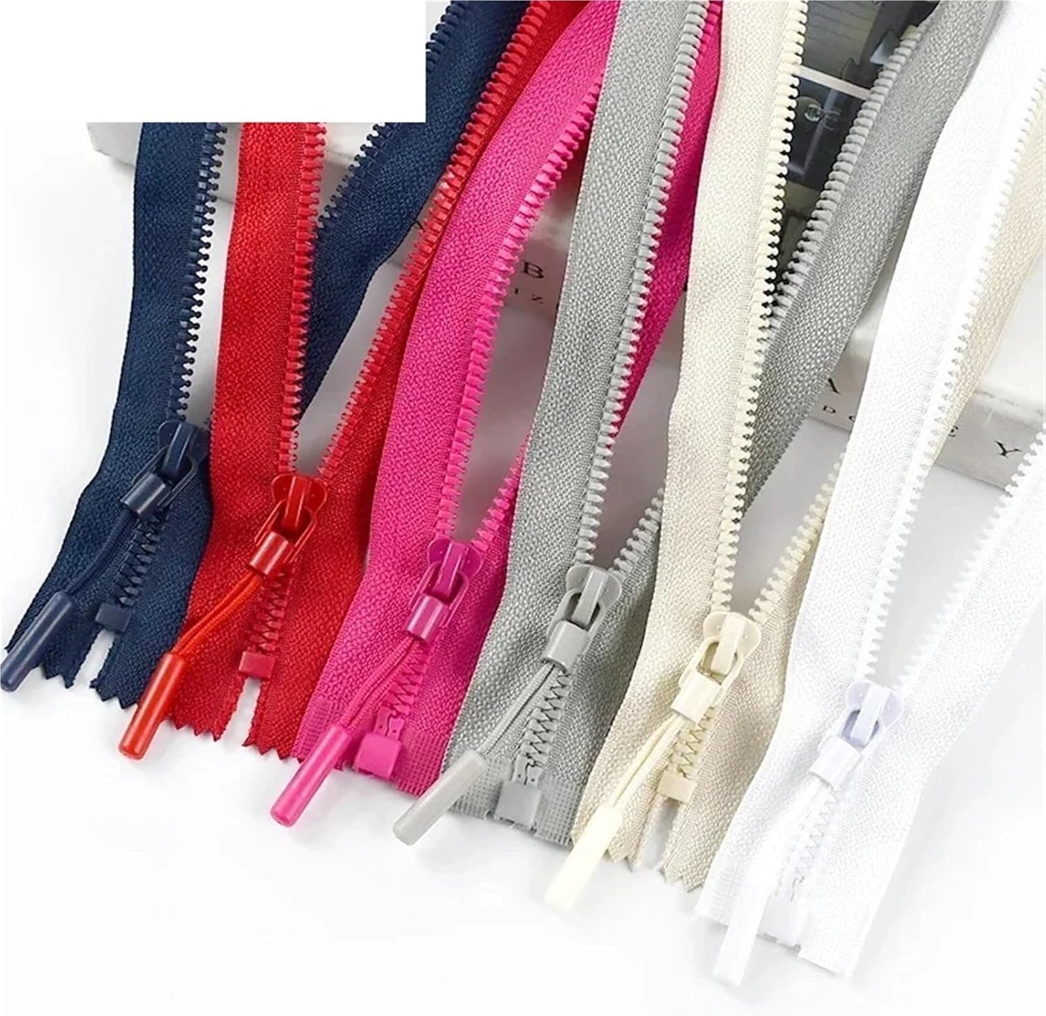 ジッパー、5個入り樹脂製裁縫バッグジャケットジッパー留め具DIYアクセサリー、クラフト