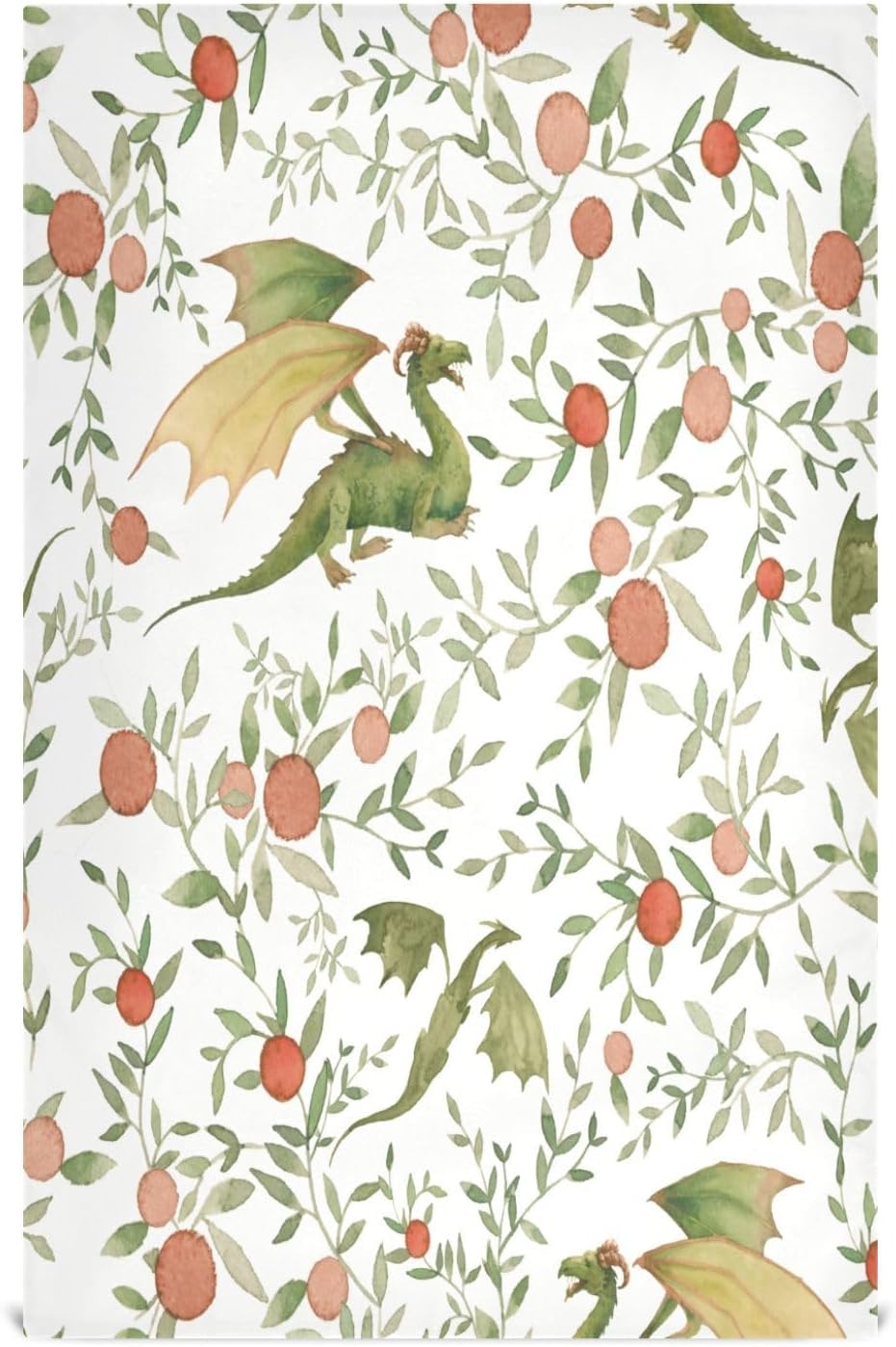 Kitchen Dish Towels Set of 4, Medieval Dragons Ultra Soft Absorbent Kitchen Towels Tea Towels Hand Towels Quick Drying Reusable Cleaning Cloths, 18 x 28 inch