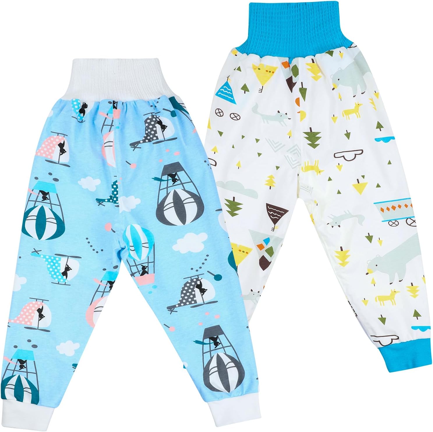 Waterproof Diaper Pants for Potty Training 2 Packs Nighttime Diaper Short for Boys