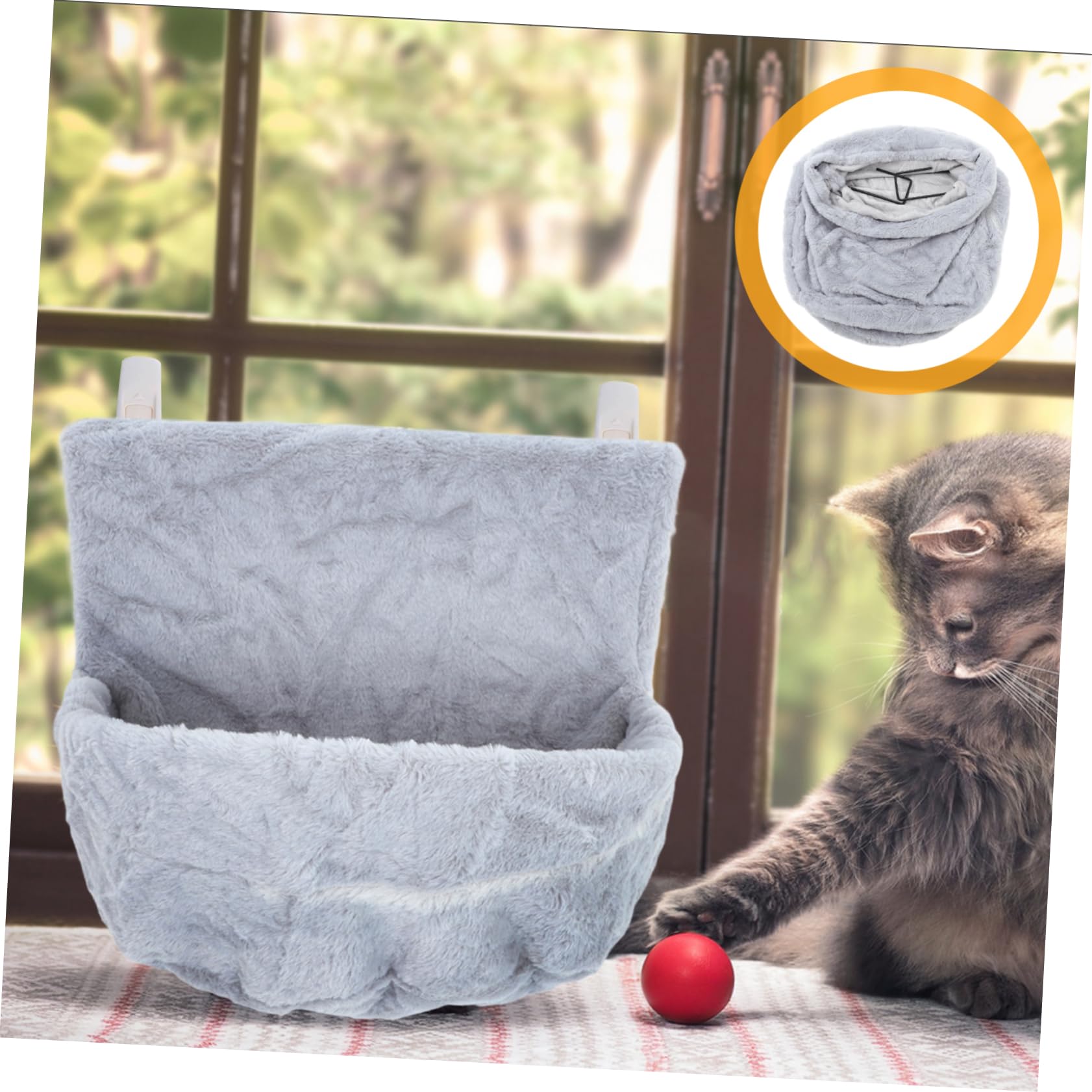 Toyvian Hammock per da Rimovibile e Pieghevole con Rivestimento Peluche Cat Hammock per Comodo e