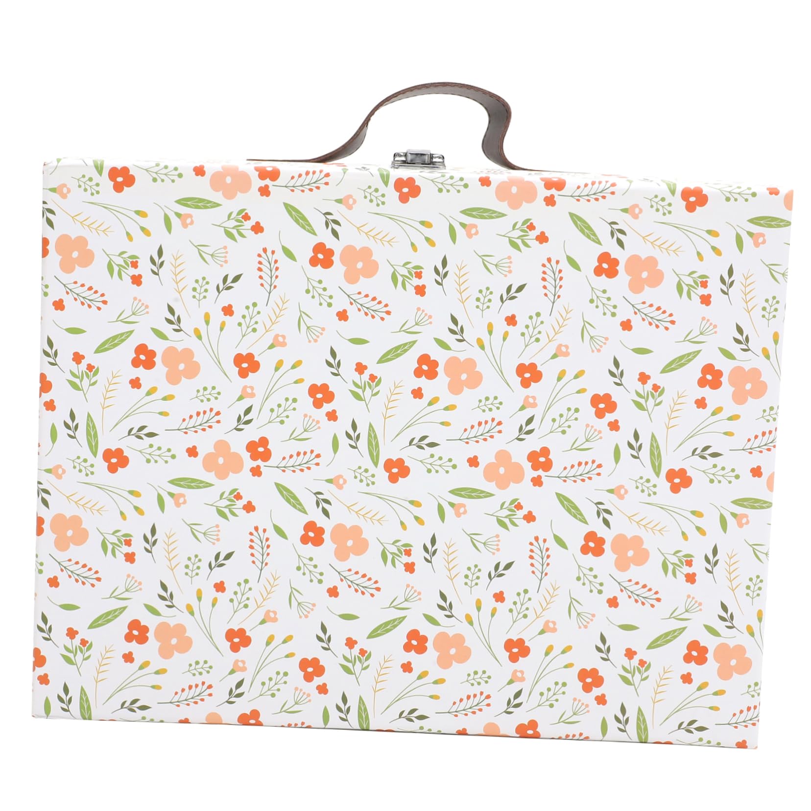 VILLCASE Portable Storage Box Cardboard Sweets Boxes Floral Gift Boxes Cupcake Containers Wedding Party Supplies Keepsake Trunk Photo Storage Suitcase Paper Birthday Present Vintage Newborn