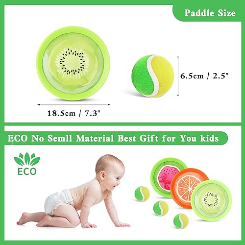 Miniatura 11 de Juego de pelota de captura para niños, juguetes de playa, juegos de lanzamiento y captura de césped en el patio trasero, versión mejorada, lanzar