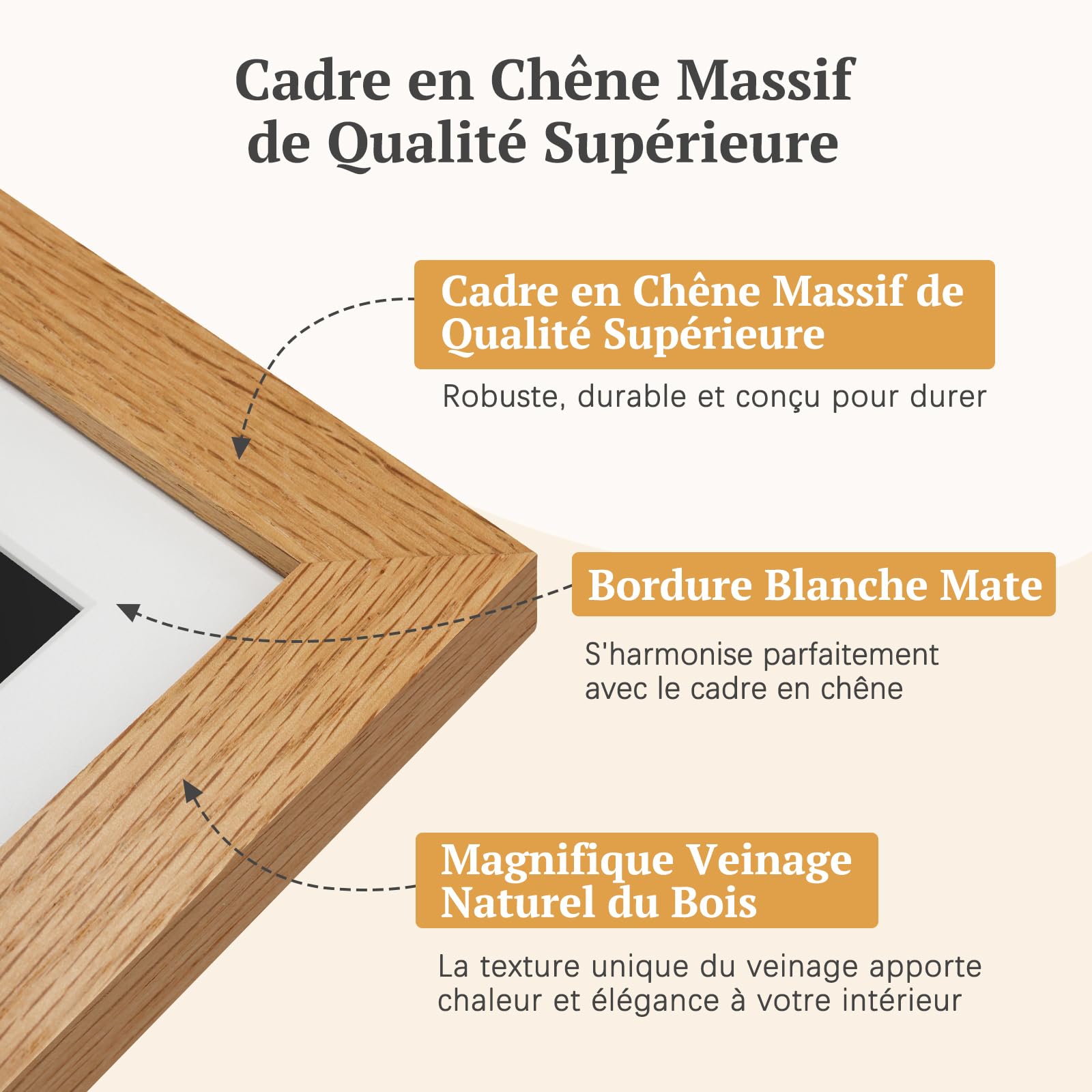 Cadre Photo Numérique Bois WiFi 10.1 Pouces, Mémoire 32 Go, écran Tactile IPS 1280 * 800 HD, Auto-Rotation, Montage Mural, Partage de Photos Vidéos Via Frameo APP, Cadeau Femme Homme, Bois de Chêne