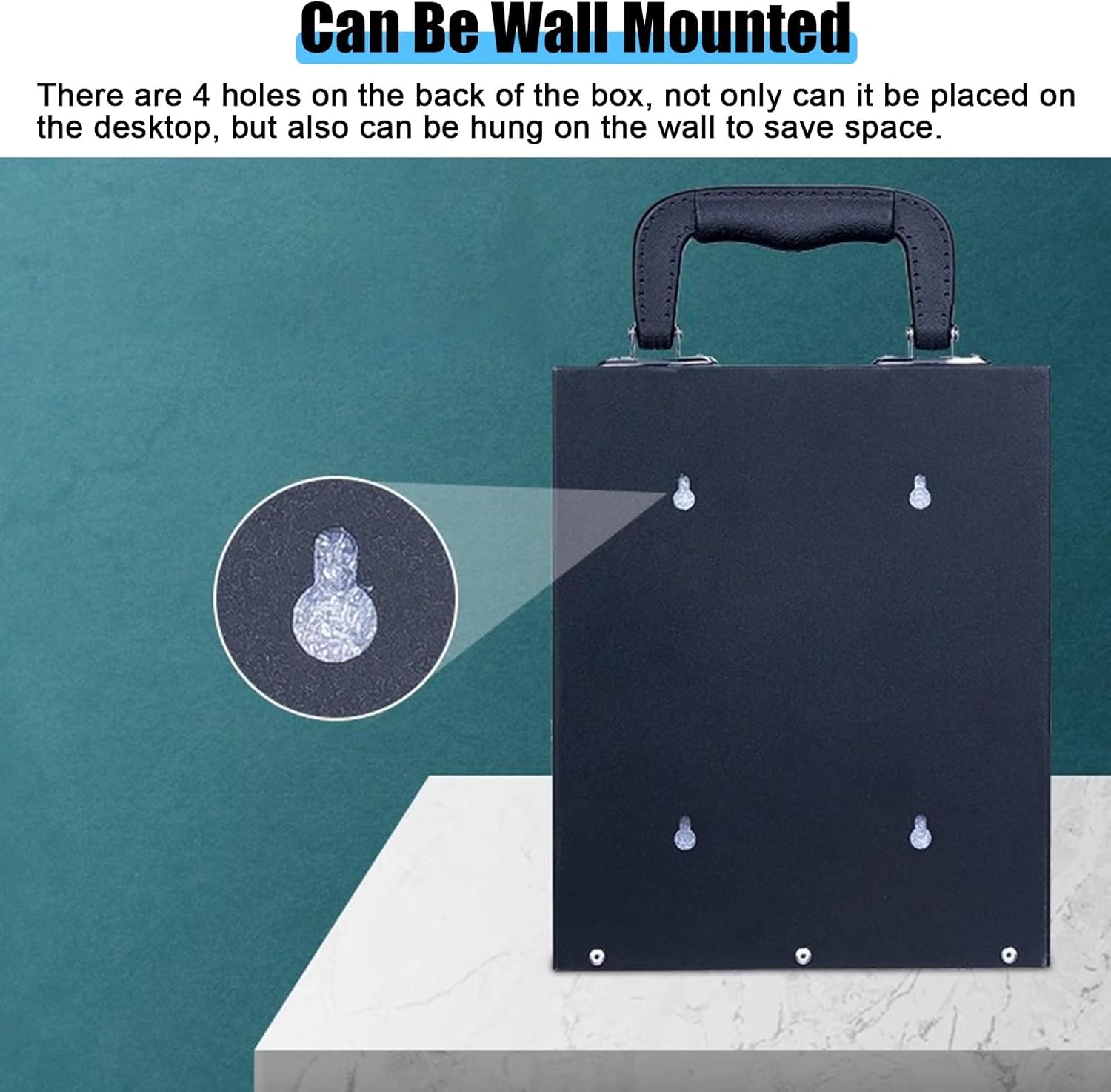 All-Steel Cell Phone Locker for Classroom - Wall-Mounted 48-Slot Mobile Phone Storage with Handle & Security Lock - Durable Pocket Chart Locking Organizer