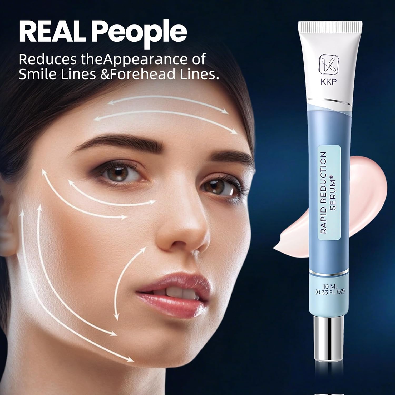 KKP Rapid Reduction Eye Serum - Visibly Reduces Under-Eye Bags, Wrinkles, Dark Circles, Fine Lines & Crow's Feet Instantly, Anti Aging Wrinkle Remover for Face, 3 Full Size Tubes