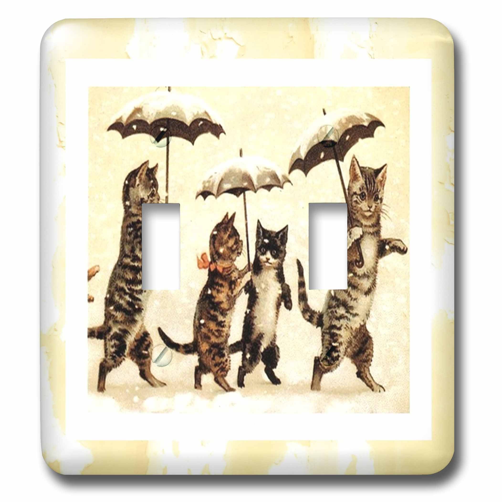 Interrupteur lsp_240761_2 3dRose avec motif de chats vintage