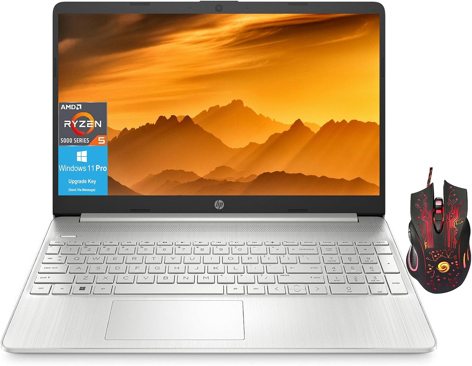 HP 2024 Business Laptop, 15.6" HD Display, AMD Ryzen 5