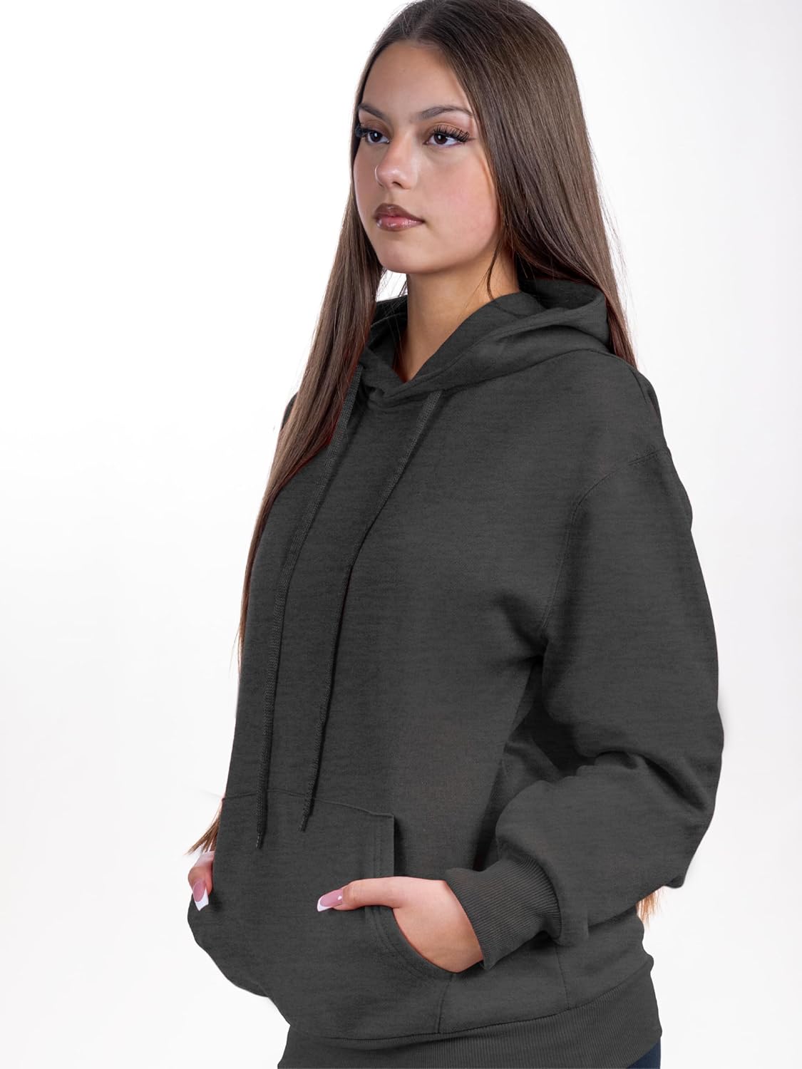 Oversized Pullover Hoodie for Women Soft Fleece Cotton Blend, Cozy Everyday Sweatshirt - Image 7