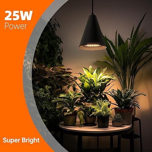 Miniatura 2 de Bstrip Luces de cultivo colgantes, luces colgantes de espectro completo para plantas de interior, bombillas negras de 25 W con cable de alimentación