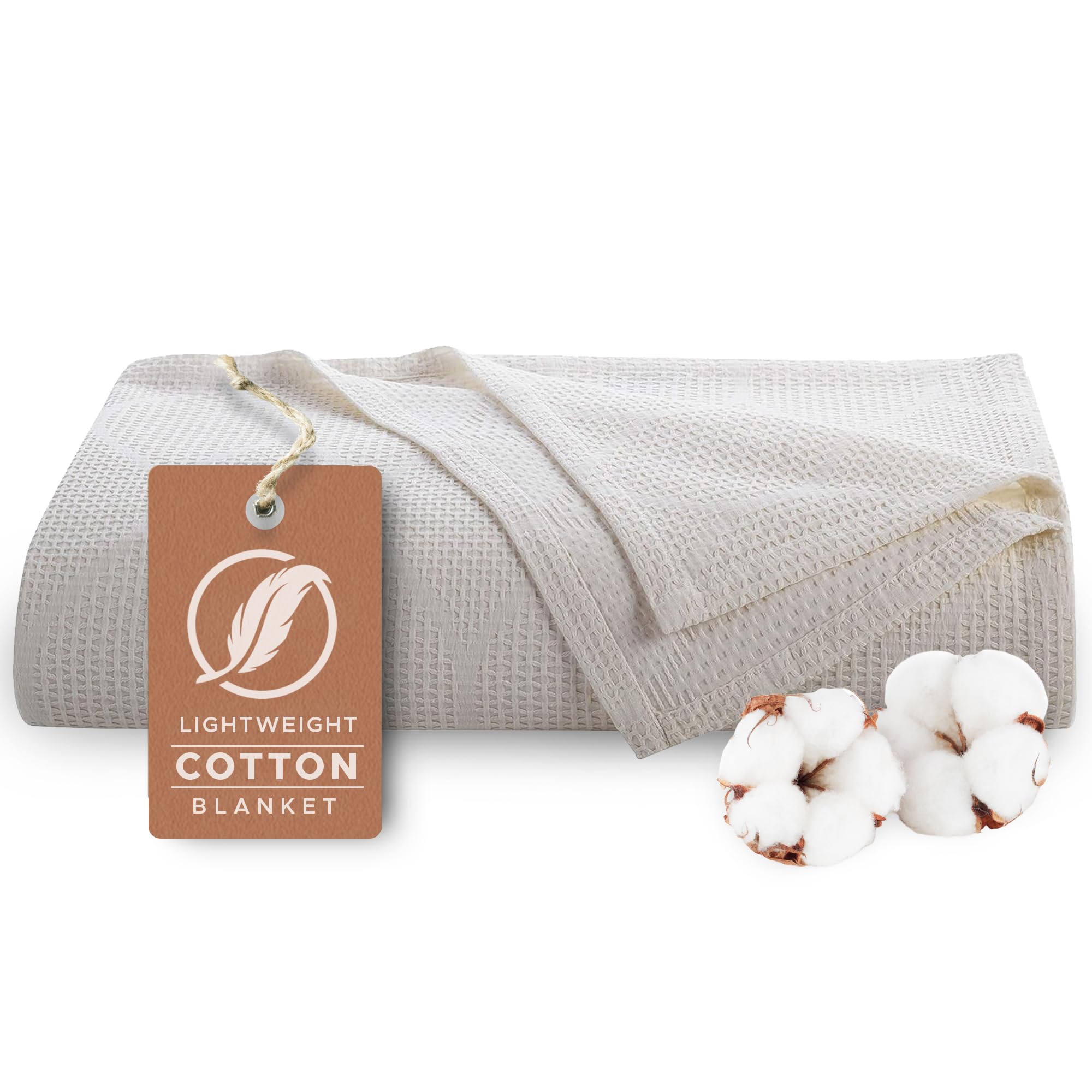 ((similar)). Maura Thin Lightweight Cotton Blankets Skin-Friendly, Breathable, and Fade-Resistant - Modern Bedding Essentials for Year-Round Comfort, Style, and Quality Sleep Experience. King Large 108”x 90”-Ivory