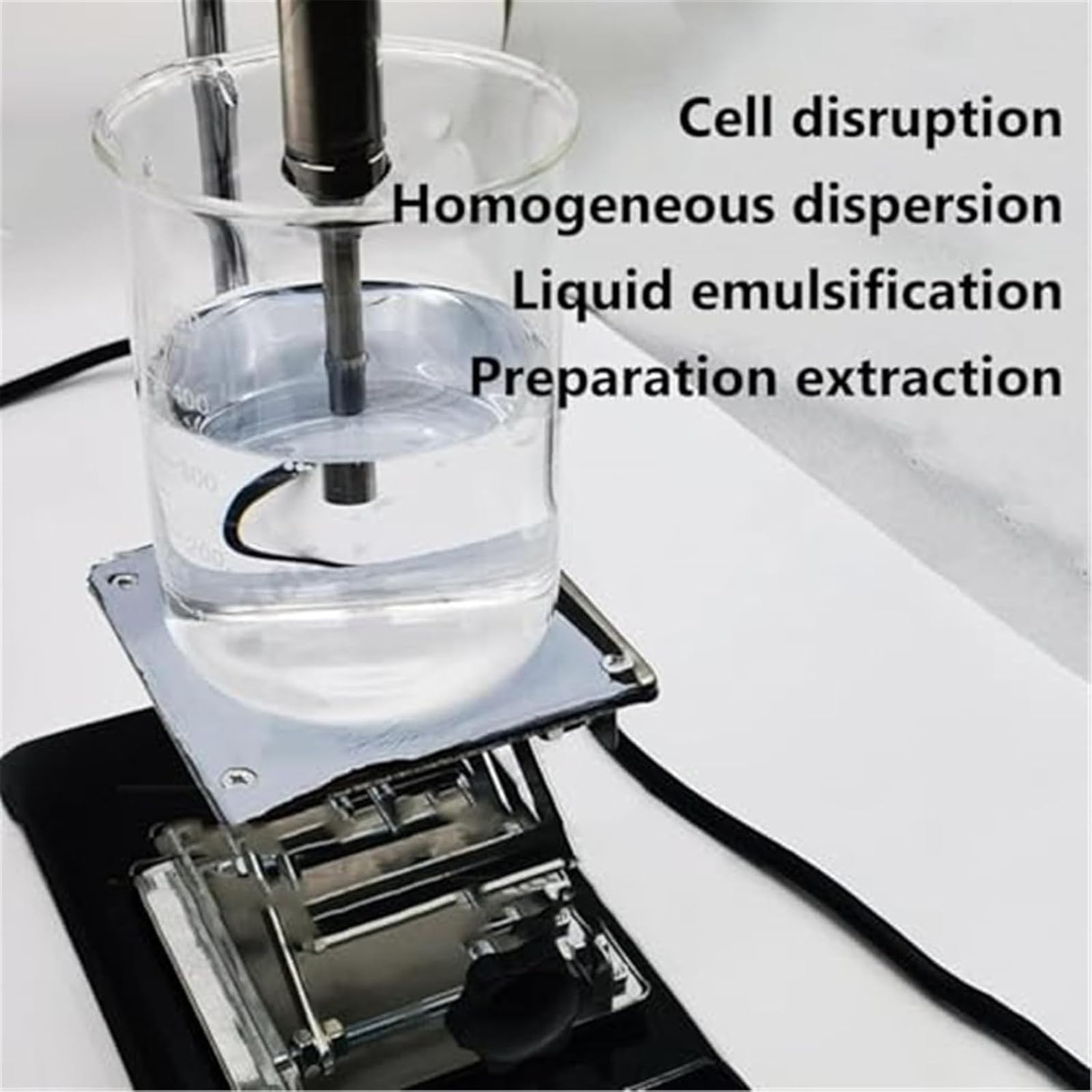 Hochgeschwindigkeits-Homogenisator, Labor-Dispergierer, Emulgator, Digitales Handgerät Mit Ultraschall, Zellaufschlussgerät Für Biologie Und Industrie, < 600 Ml Fassungsvermögen 3mmprobe